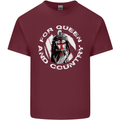 St Georges Day For Queen & Country England Mens Cotton T-Shirt Tee Top Maroon