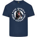 St Georges Day For Queen & Country England Mens Cotton T-Shirt Tee Top Navy Blue