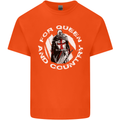 St Georges Day For Queen & Country England Mens Cotton T-Shirt Tee Top Orange