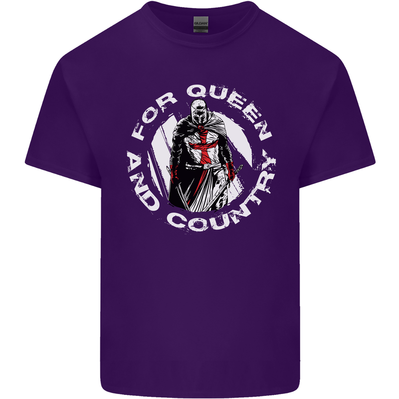 St Georges Day For Queen & Country England Mens Cotton T-Shirt Tee Top Purple