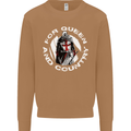 St Georges Day For Queen & Country England Mens Sweatshirt Jumper Caramel Latte