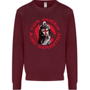 St Georges Day For Queen & Country England Mens Sweatshirt Jumper Maroon