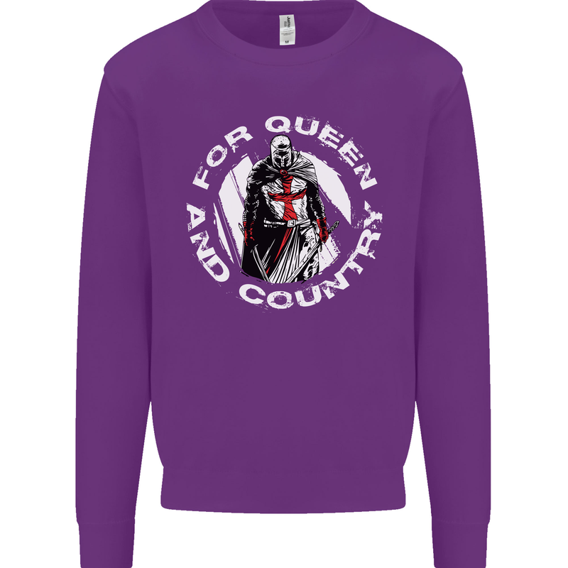 St Georges Day For Queen & Country England Mens Sweatshirt Jumper Purple