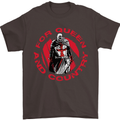 St Georges Day For Queen & Country England Mens T-Shirt Cotton Gildan Dark Chocolate