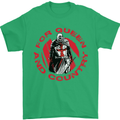 St Georges Day For Queen & Country England Mens T-Shirt Cotton Gildan Irish Green