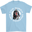 St Georges Day For Queen & Country England Mens T-Shirt Cotton Gildan Light Blue