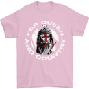 St Georges Day For Queen & Country England Mens T-Shirt Cotton Gildan Light Pink