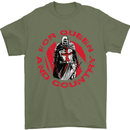 St Georges Day For Queen & Country England Mens T-Shirt Cotton Gildan Military Green