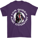St Georges Day For Queen & Country England Mens T-Shirt Cotton Gildan Purple