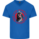 St Georges Day For Queen & Country England Mens V-Neck Cotton T-Shirt Royal Blue