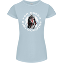 St Georges Day For Queen & Country England Womens Petite Cut T-Shirt Light Blue