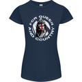 St Georges Day For Queen & Country England Womens Petite Cut T-Shirt Navy Blue