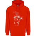 St Georges Day Knights Templar Crusader Childrens Kids Hoodie Bright Red