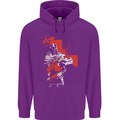 St Georges Day Knights Templar Crusader Childrens Kids Hoodie Purple