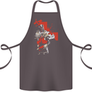 St Georges Day Knights Templar Crusader Cotton Apron 100% Organic Dark Grey