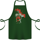 St Georges Day Knights Templar Crusader Cotton Apron 100% Organic Forest Green