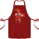 St Georges Day Knights Templar Crusader Cotton Apron 100% Organic Maroon