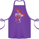 St Georges Day Knights Templar Crusader Cotton Apron 100% Organic Purple