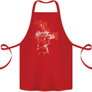 St Georges Day Knights Templar Crusader Cotton Apron 100% Organic Red