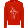 St Georges Day Knights Templar Crusader Kids Sweatshirt Jumper Bright Red