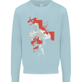 St Georges Day Knights Templar Crusader Kids Sweatshirt Jumper Light Blue