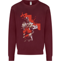 St Georges Day Knights Templar Crusader Kids Sweatshirt Jumper Maroon