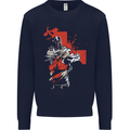 St Georges Day Knights Templar Crusader Kids Sweatshirt Jumper Navy Blue
