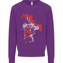 St Georges Day Knights Templar Crusader Kids Sweatshirt Jumper Purple