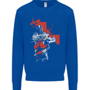 St Georges Day Knights Templar Crusader Kids Sweatshirt Jumper Royal Blue