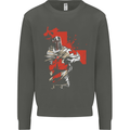 St Georges Day Knights Templar Crusader Kids Sweatshirt Jumper Storm Grey