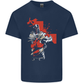 St Georges Day Knights Templar Crusader Kids T-Shirt Childrens Navy Blue