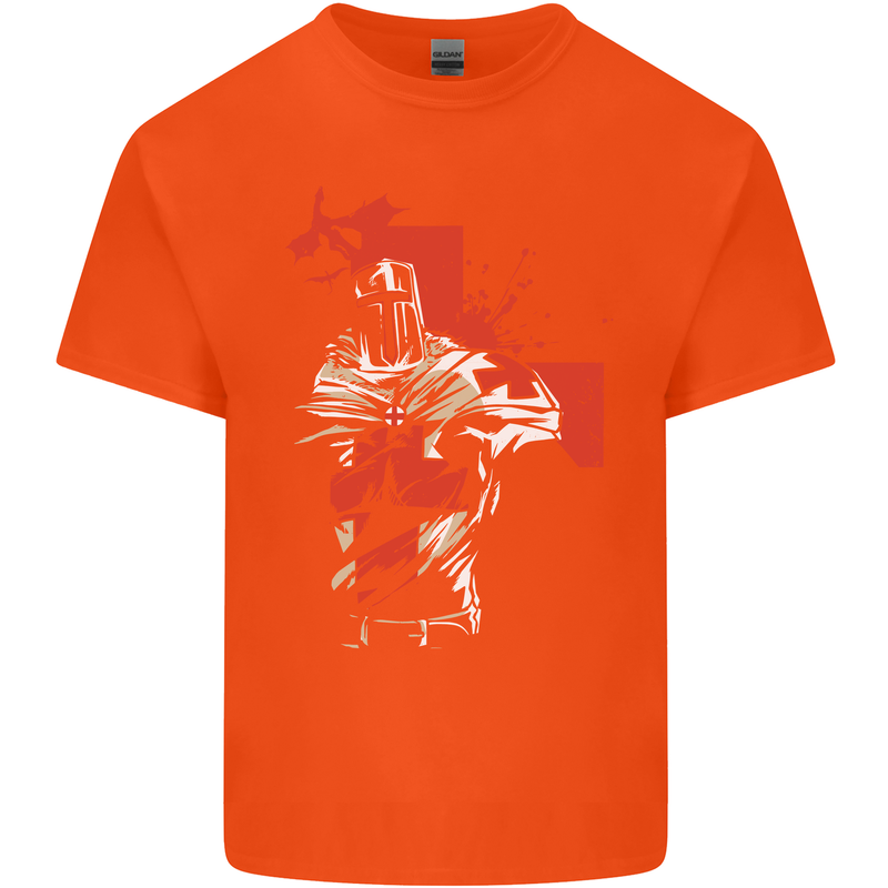 St Georges Day Knights Templar Crusader Kids T-Shirt Childrens Orange