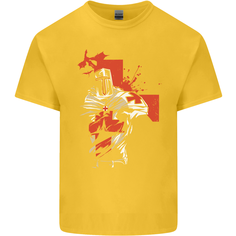St Georges Day Knights Templar Crusader Kids T-Shirt Childrens Yellow