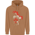 St Georges Day Knights Templar Crusader Mens 80% Cotton Hoodie Caramel Latte