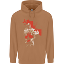 St Georges Day Knights Templar Crusader Mens 80% Cotton Hoodie Caramel Latte