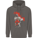 St Georges Day Knights Templar Crusader Mens 80% Cotton Hoodie Charcoal