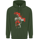 St Georges Day Knights Templar Crusader Mens 80% Cotton Hoodie Forest Green