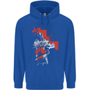 St Georges Day Knights Templar Crusader Mens 80% Cotton Hoodie Royal Blue