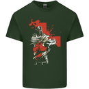 St Georges Day Knights Templar Crusader Mens Cotton T-Shirt Tee Top Forest Green