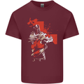St Georges Day Knights Templar Crusader Mens Cotton T-Shirt Tee Top Maroon