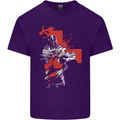 St Georges Day Knights Templar Crusader Mens Cotton T-Shirt Tee Top Purple