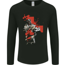 St Georges Day Knights Templar Crusader Mens Long Sleeve T-Shirt Black