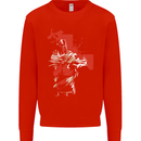 St Georges Day Knights Templar Crusader Mens Sweatshirt Jumper Bright Red