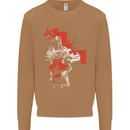 St Georges Day Knights Templar Crusader Mens Sweatshirt Jumper Caramel Latte
