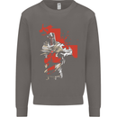 St Georges Day Knights Templar Crusader Mens Sweatshirt Jumper Charcoal