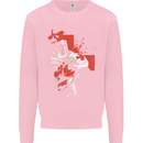 St Georges Day Knights Templar Crusader Mens Sweatshirt Jumper Light Pink