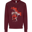 St Georges Day Knights Templar Crusader Mens Sweatshirt Jumper Maroon
