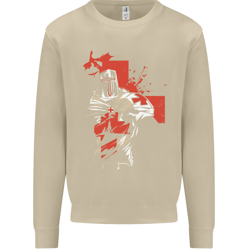 St Georges Day Knights Templar Crusader Mens Sweatshirt Jumper Sand