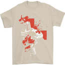 St Georges Day Knights Templar Crusader Mens T-Shirt Cotton Gildan Sand