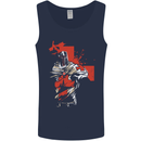 St Georges Day Knights Templar Crusader Mens Vest Tank Top Navy Blue